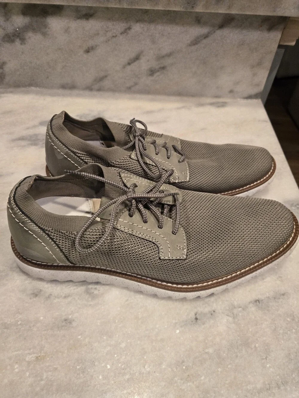 Johnston & Murphy Gray Knit Oxford Shoes 10.5 Usa